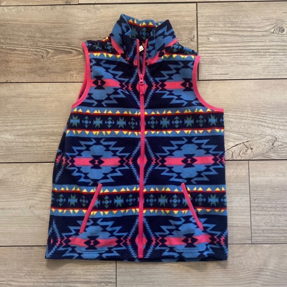 Like New Girls Large Chaps Tribal Vest Fleece
